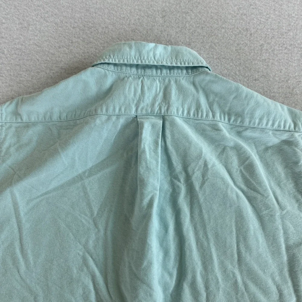 Polo Ralph Lauren Classic Fit Short Sleeve Chambray Shirt Aqua Teal Flesh Pony
